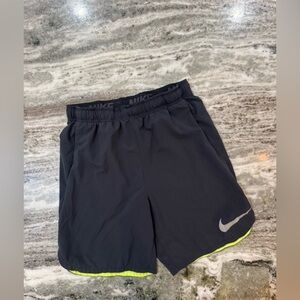 Nike Men's Black Shorts with Neon Accents